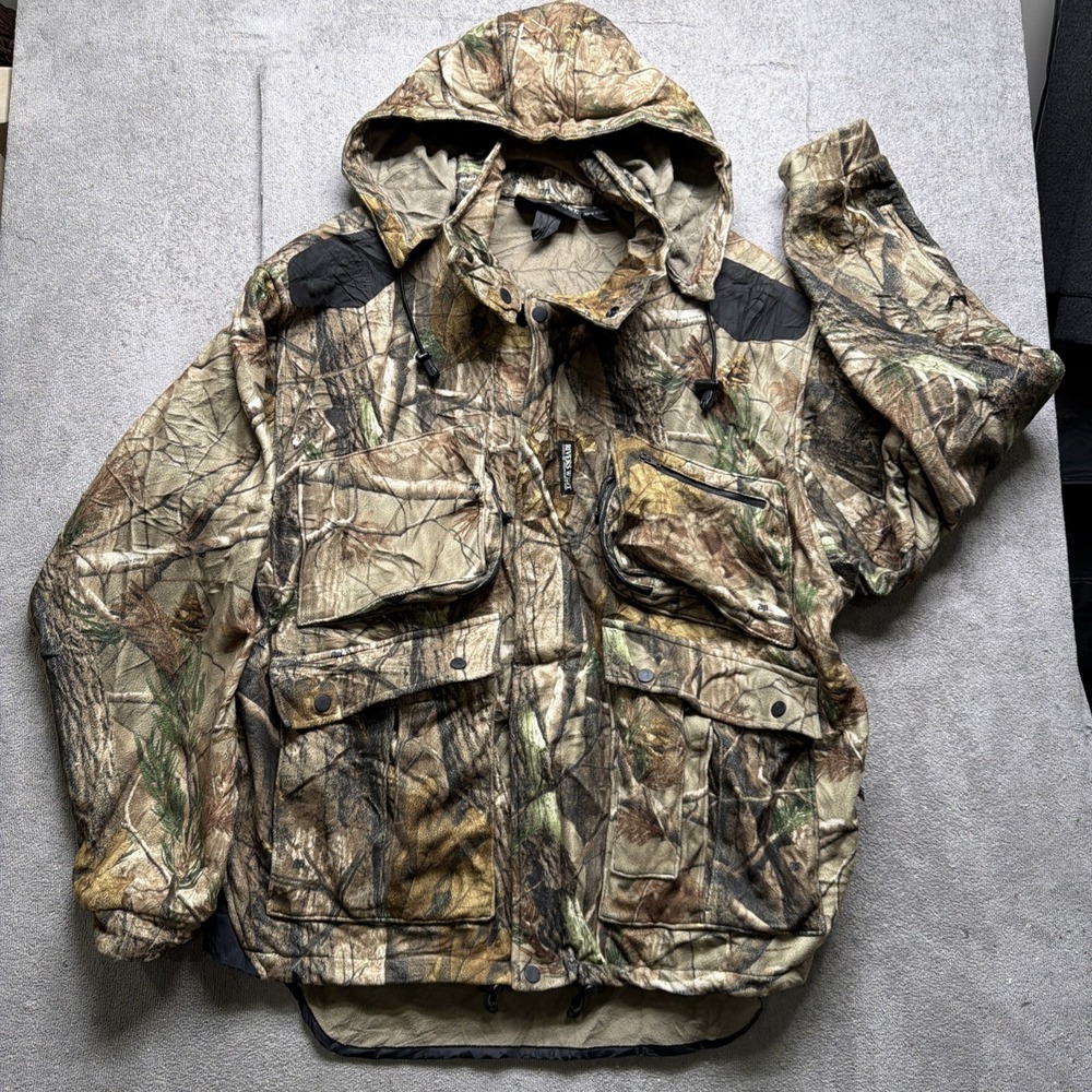 hunting jacket waterproof camo hooded Rivers West Realtree men's large